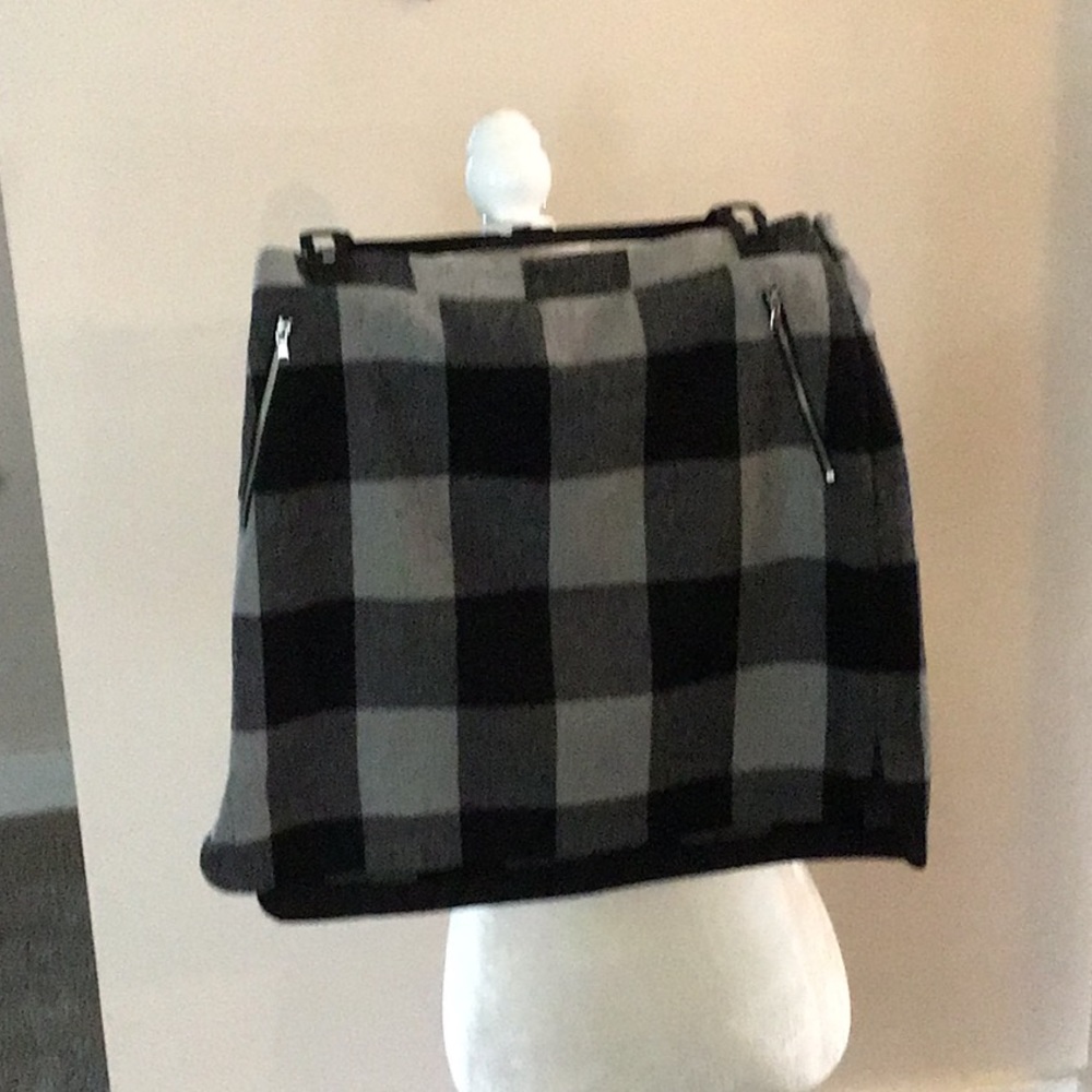 Black and Gray wool skirt